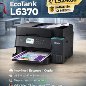 Epson EcoTank L6370 Impresora Multifuncional a Color Wi-Fi y Dúplex