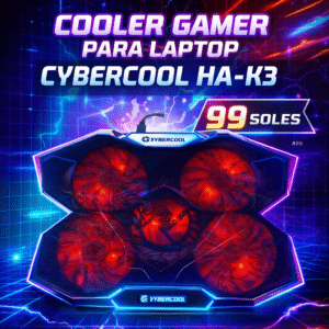 COOLER GAMER PARA LAPTOP CYBERCOOL HA-K3