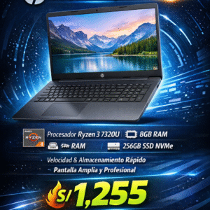Laptop HP 255 G10 – Ryzen 3 7320U 8GB RAM 256GB SSD NVMe