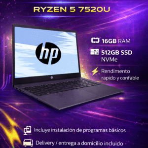 HP 255 G10 – Ryzen 5 7520U| 16GB RAM | 512GB SSD NVMe