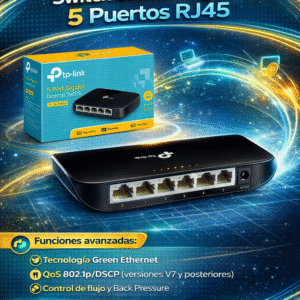 switch 5P gigabit. case plastico