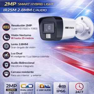 BULLET 2MP SMART HYBRID LIGHT IR25M 2.8MM C/AUDIO