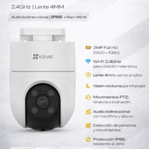 CAM IP PT EXT 2MP WIFI 2.4GHZ LENTE 4MM