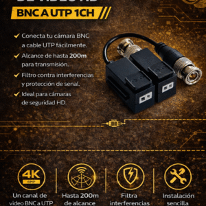 CONVERTIDOR DE VIDEO HD 1CH ENTRADA BNC A UTP (3)
