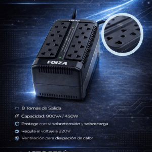 ESTABILIZADOR 8 TOMAS 900VA/450W 220V
