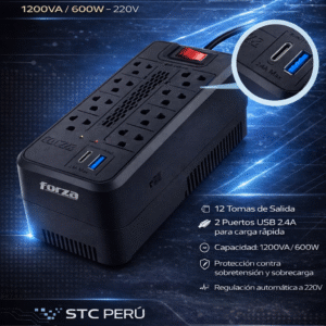 ESTABILIZADOR DE VOLTAJE FVR-1222USB 1200VA