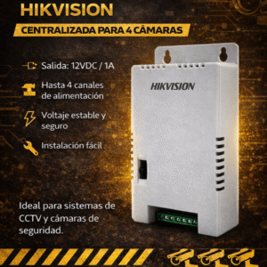 FUENTE REGULADA P/4CH CENTRALIZADA 12VDC/1AMP