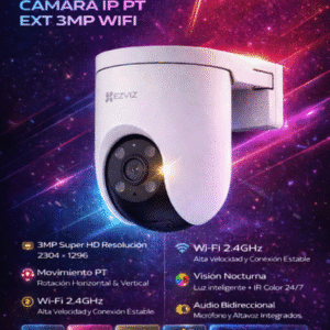 H8C PRO 3MP CAM IP PT EXT WIFI 2.4GHZ LENTE