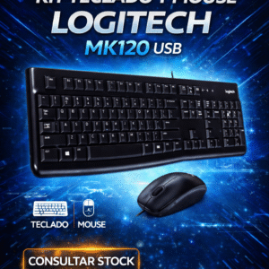 KIT LOGITECH MK120 KB+MS USB BLACK
