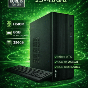 PC Intel Core i5-12600HX 2.5-4.6GHz H610M | 8GB DDR4 3200MHz | SSD 256GB | Case Micro ATX